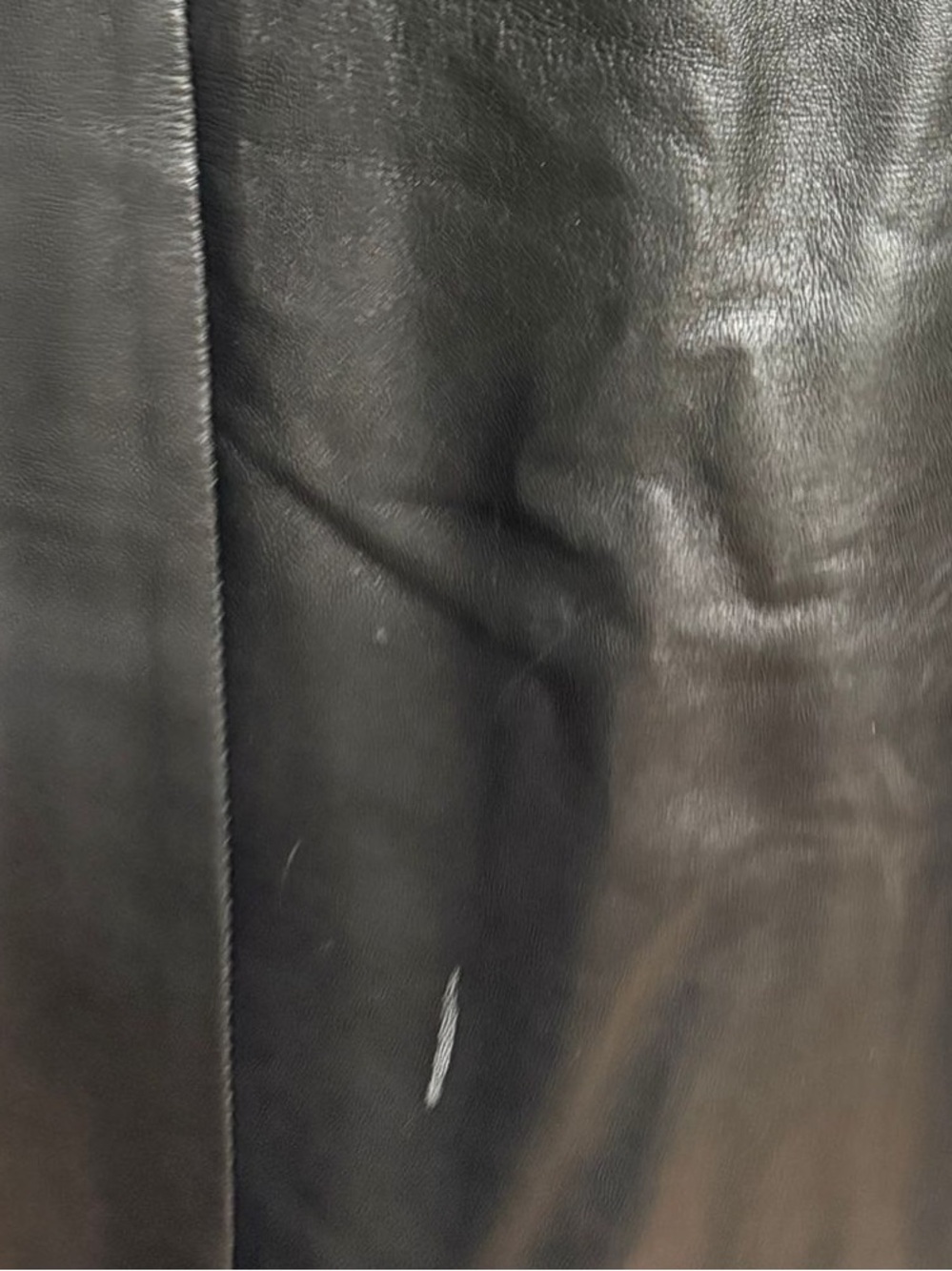 Danier Black Genuine Leather Midi Pencil Skirt Women’s Size 14 Vintage - Picture 7 of 10